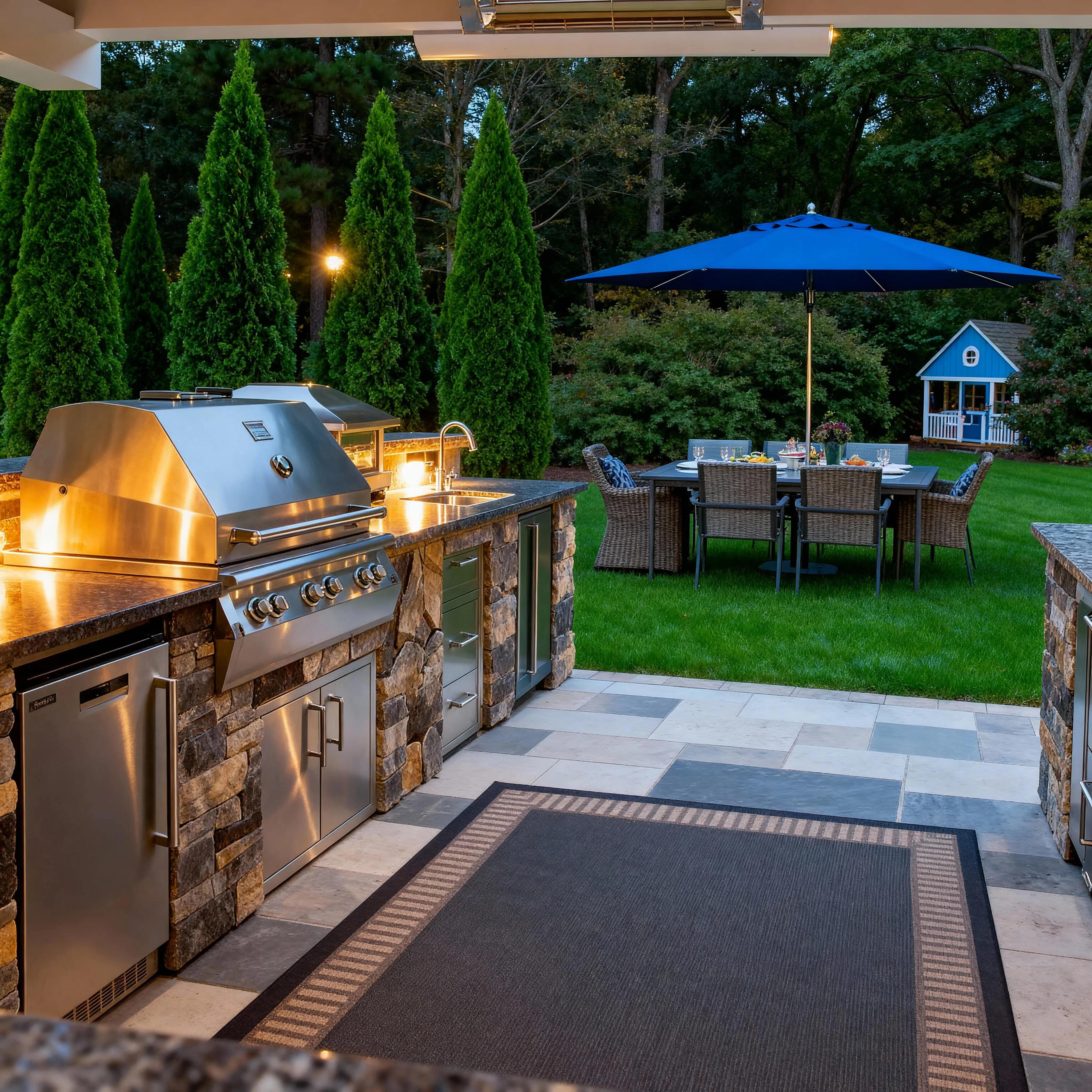 Barrier island outdoor chef kitchen Beaufort County