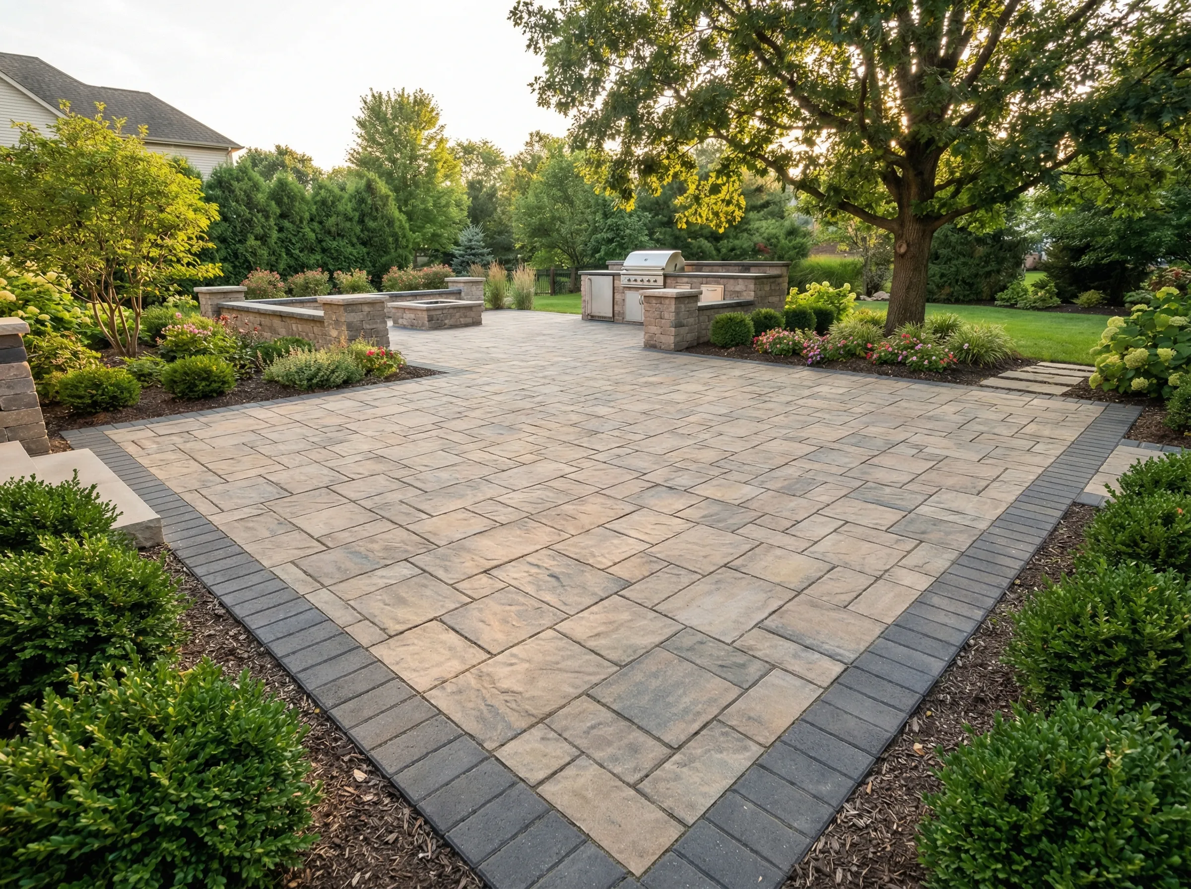 Custom paver patios in the Lowcountry by Clarkscapes