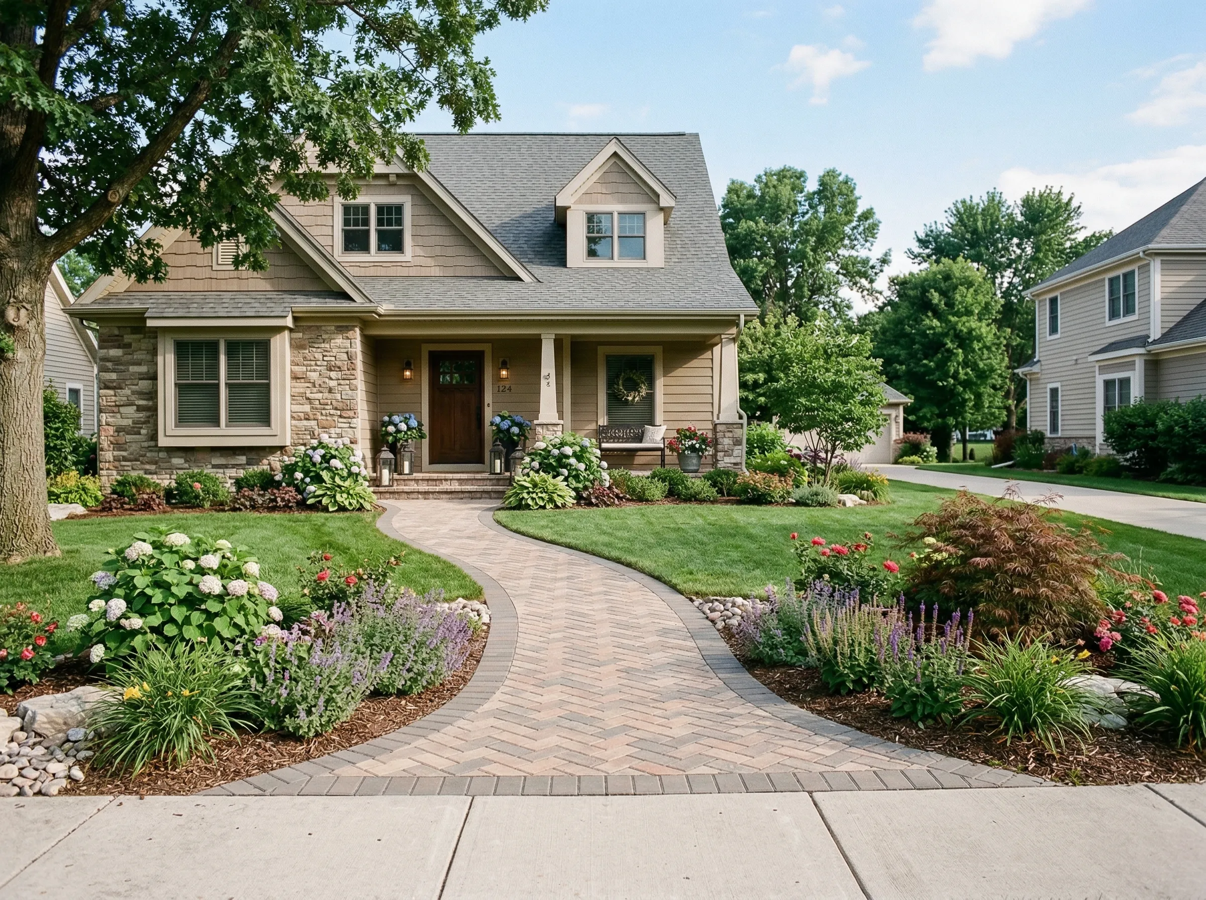 Decorative paver pathway Beaufort
