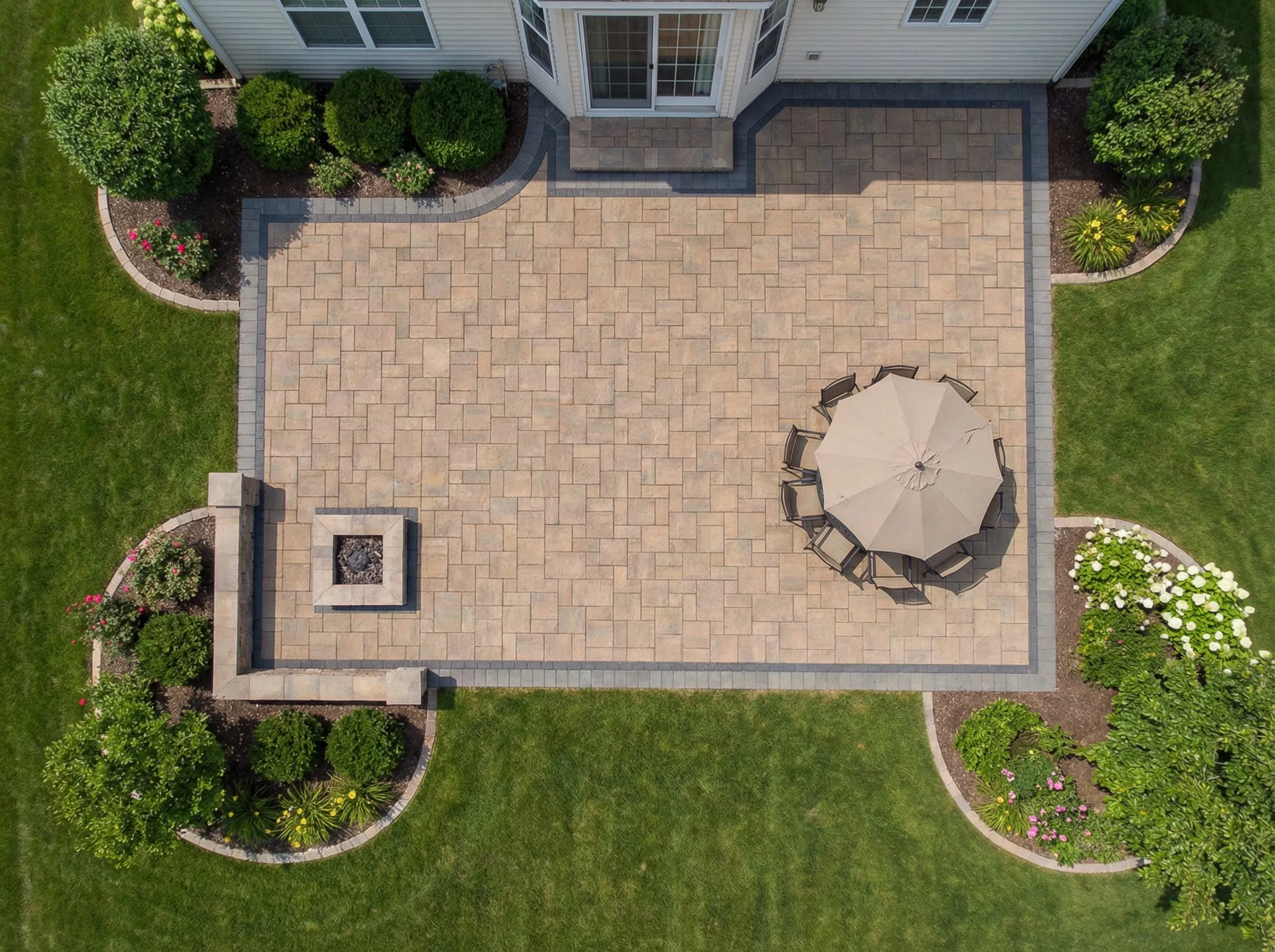 Elegant paver patio design in South Carolina