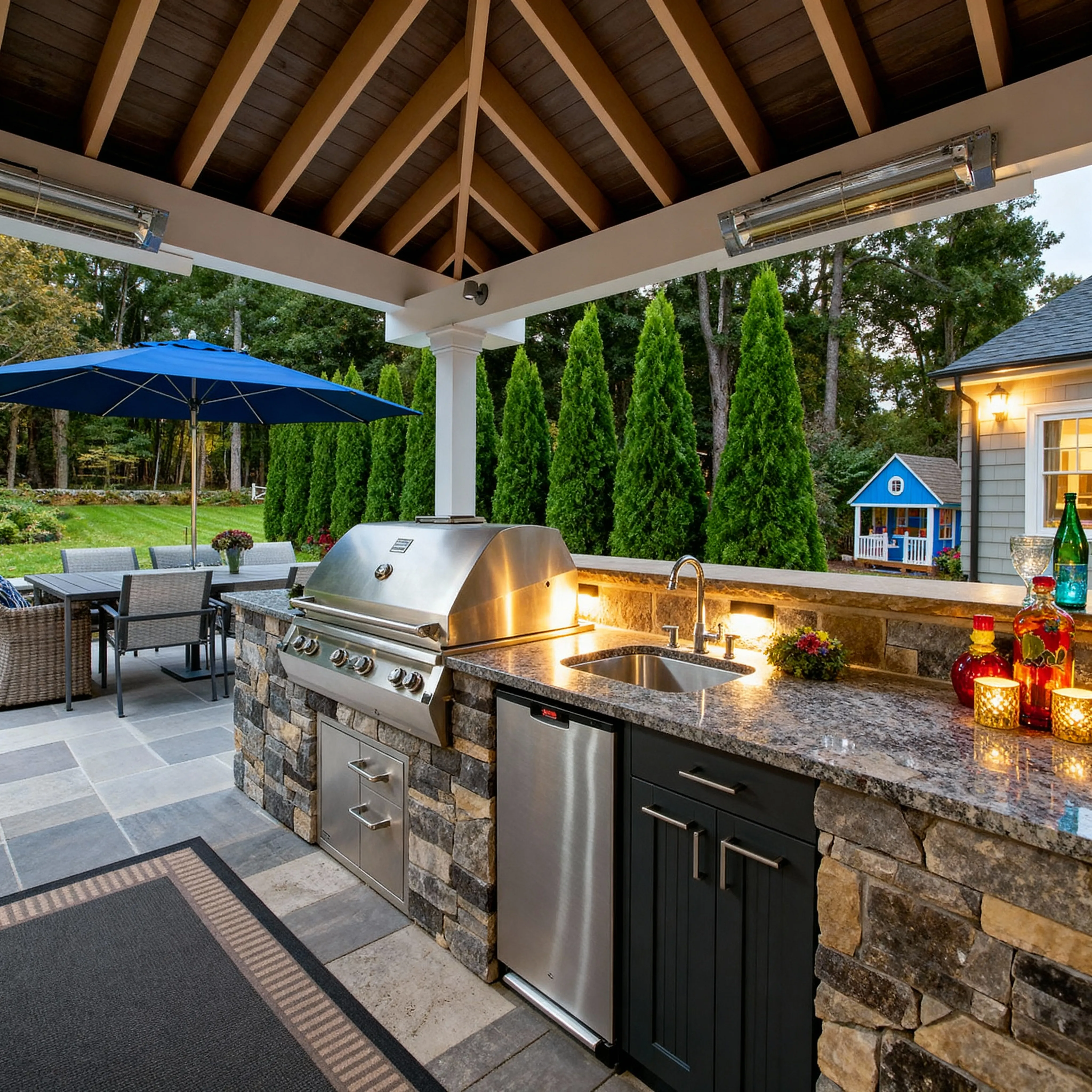 Island kitchen entertaining space in SC