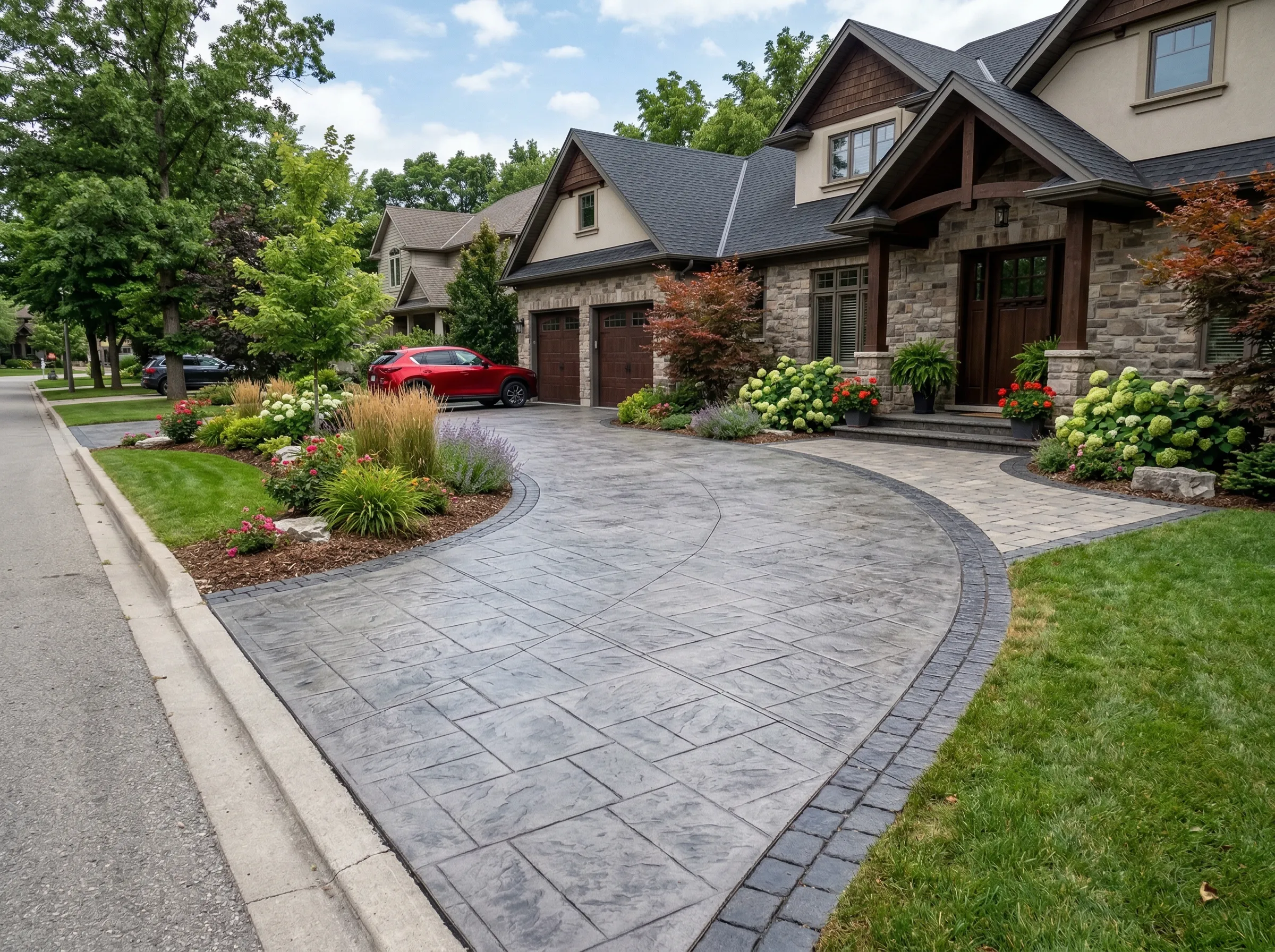 New concrete driveway in Beaufort