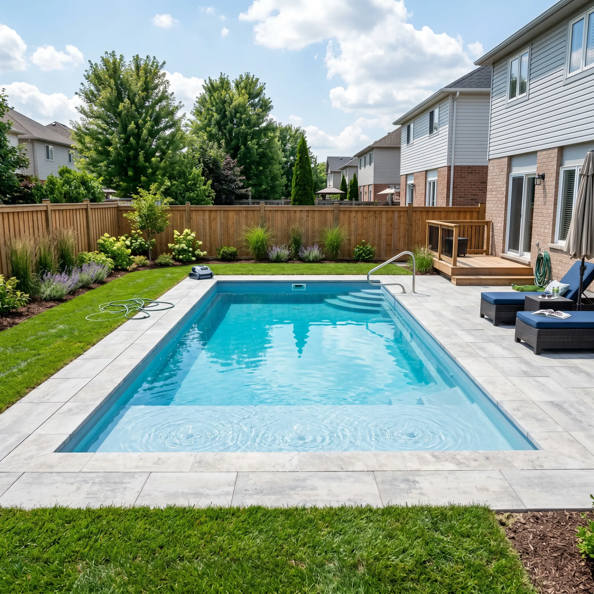 Residential fiberglass pool in Beaufort County