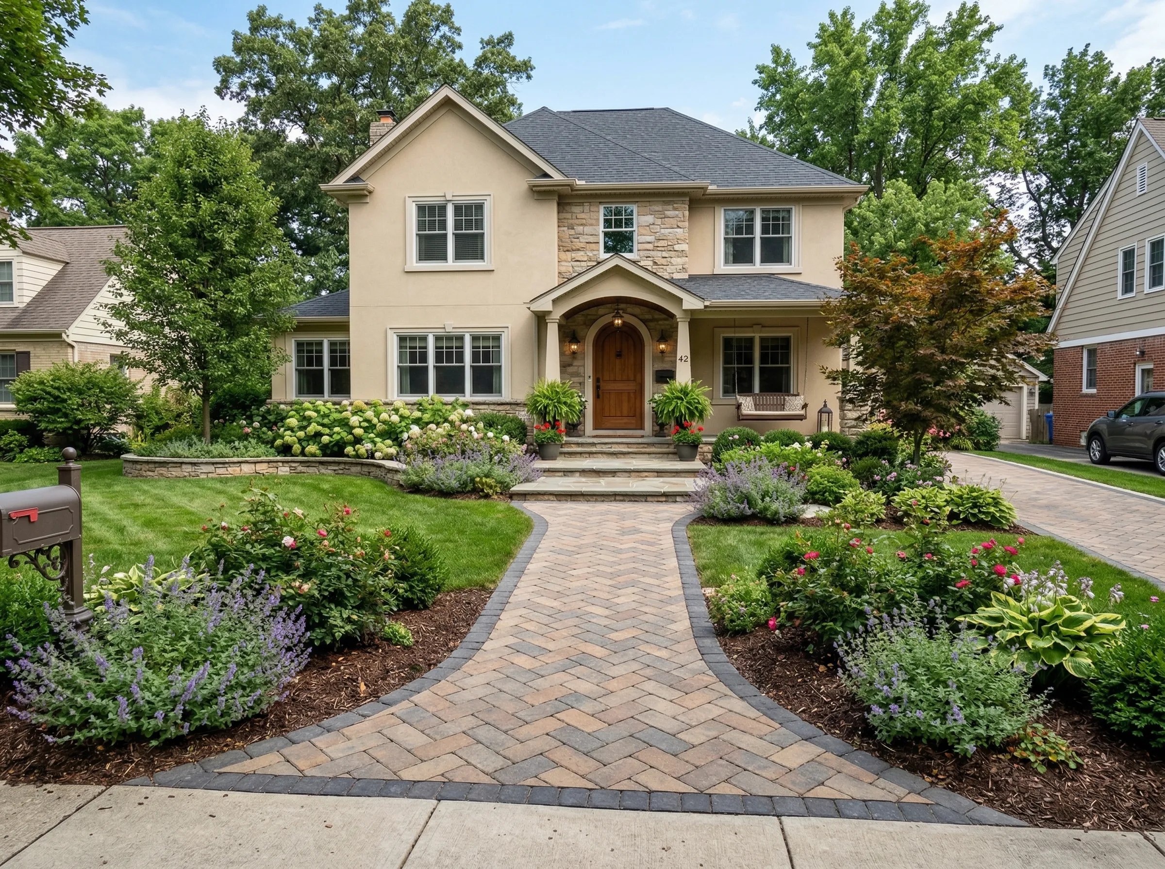 Residential paver walkway in SC