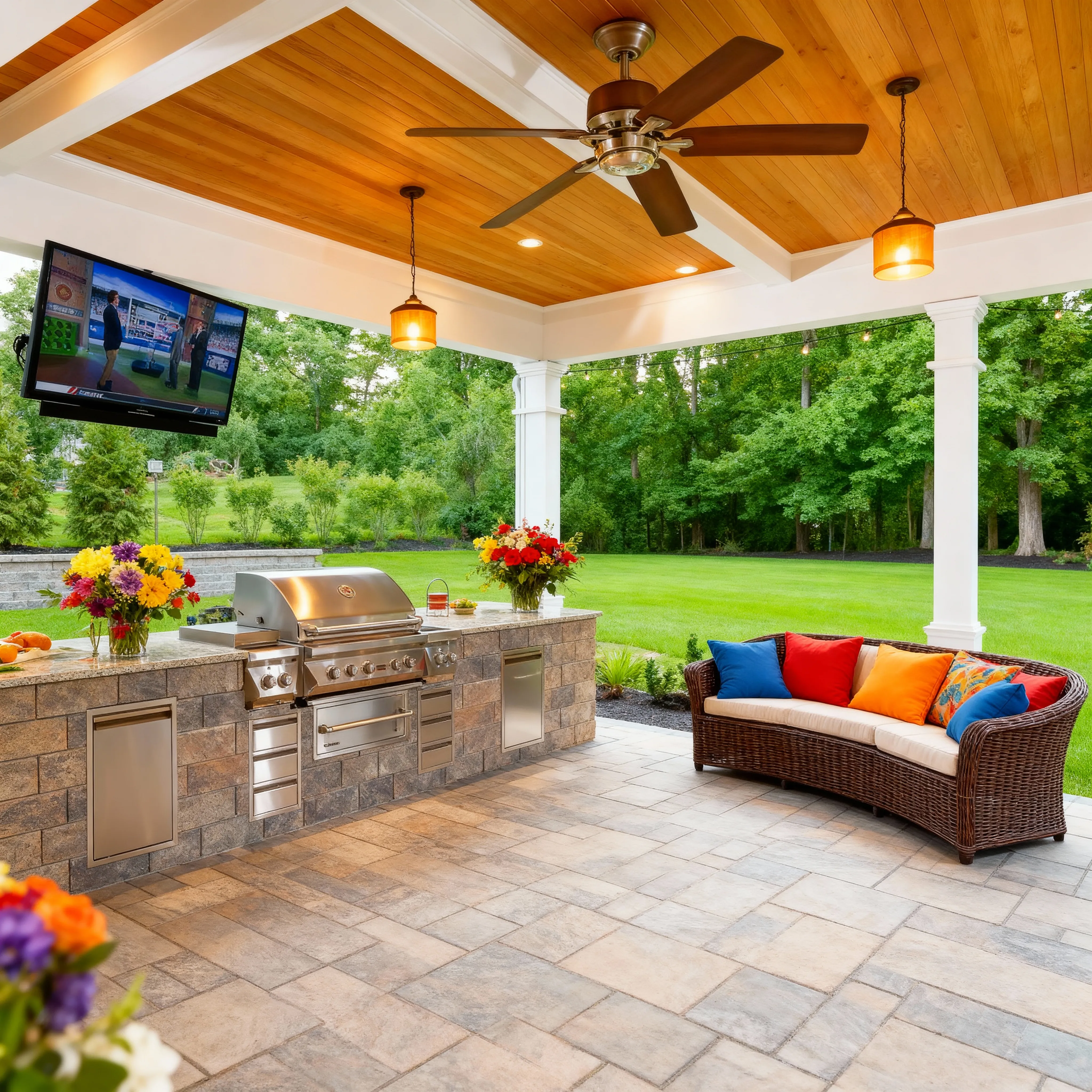South Carolina deck grill installation by Clarkscapes