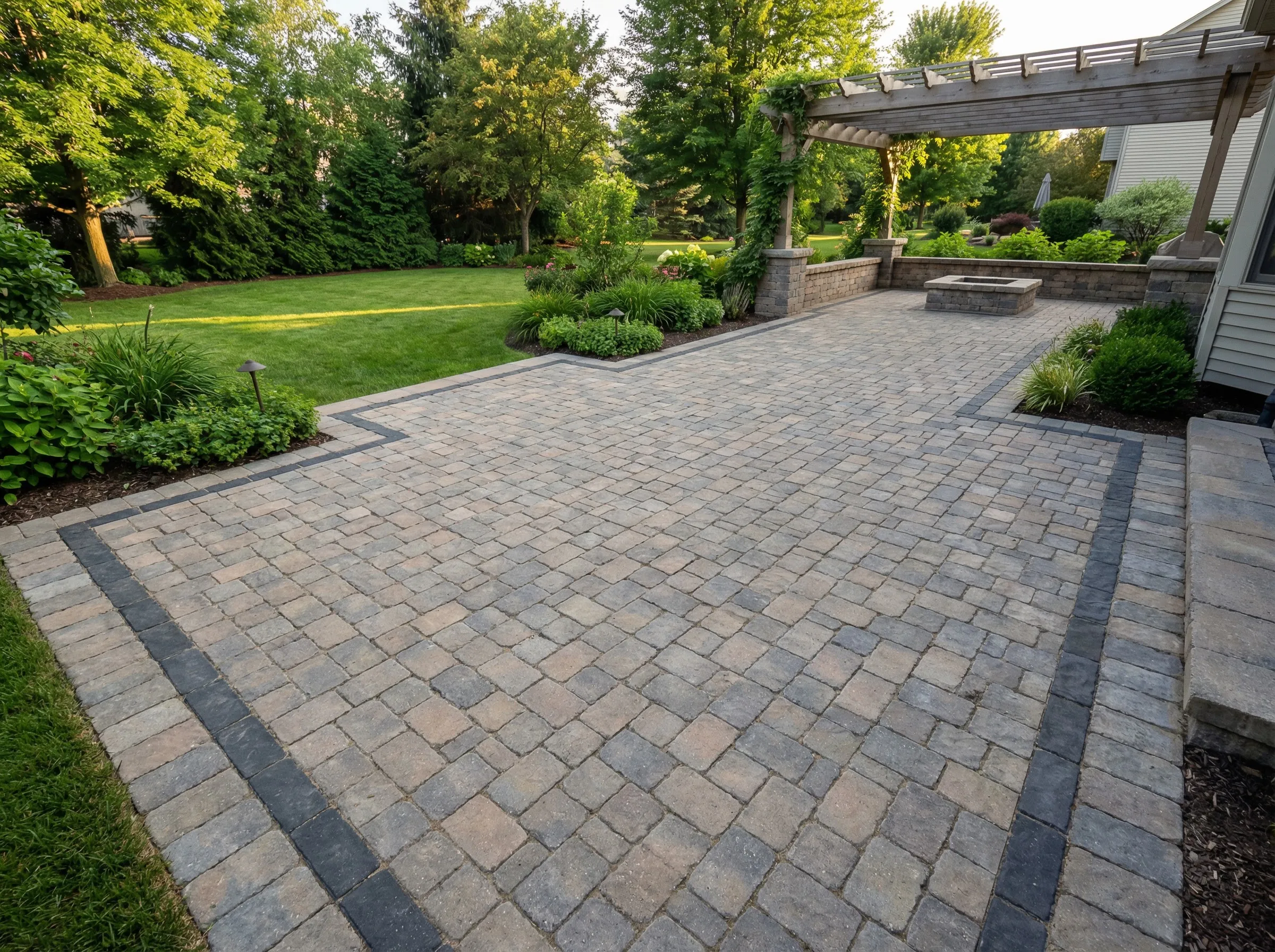 Paver patio design in Beaufort County SC by Clarkscapes